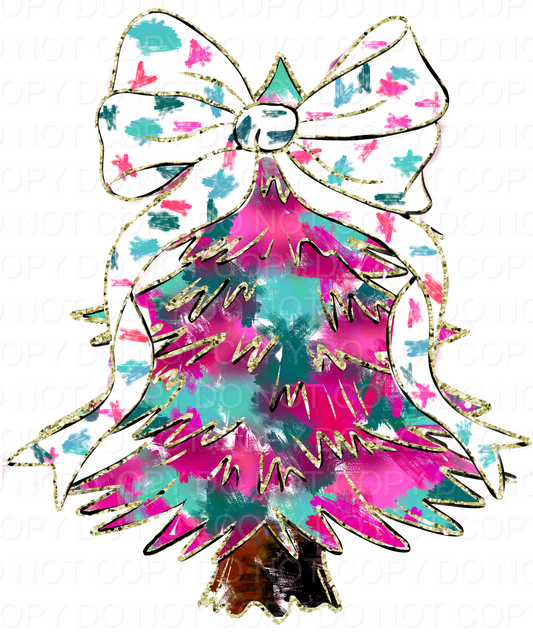 Christmas Tree with White Bow (Direct To Film)