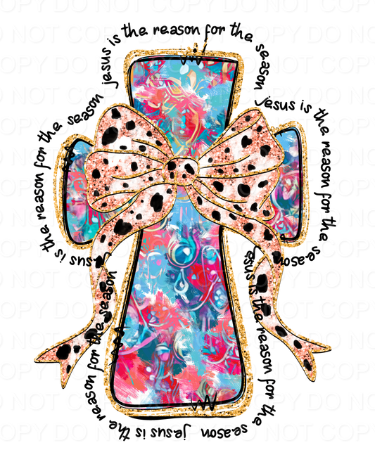 Cross with Leopard Bow (Direct To Film)