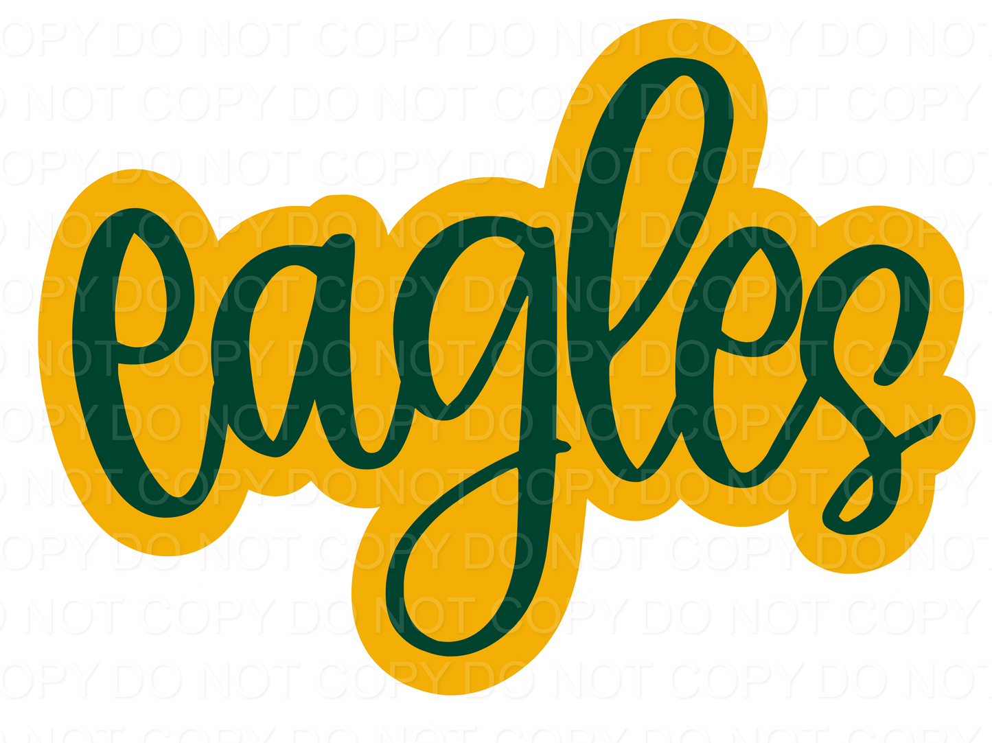 Eagles Script Outline Green (Direct To Film)