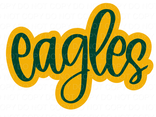 Eagles Script Outline Green (Direct To Film)