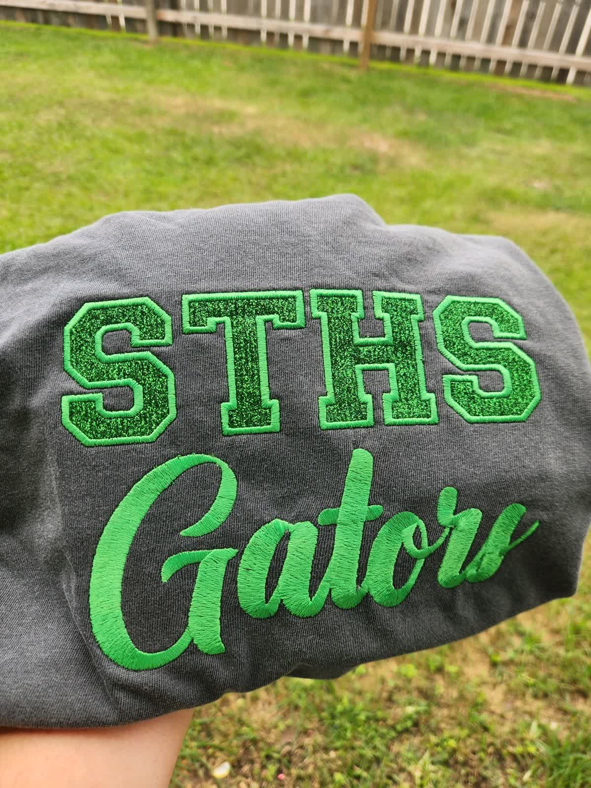 Collegiate Glitter Appliqué Sweatshirt