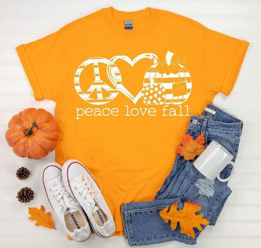 Peace Love Fall Single Color (Adult)