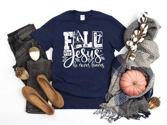 Fall for Jesus Single Color (Adult)