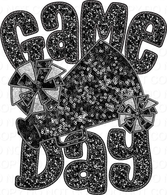 Faux Sequin Bubble Font Game Day with Cheer (Direct To Film)