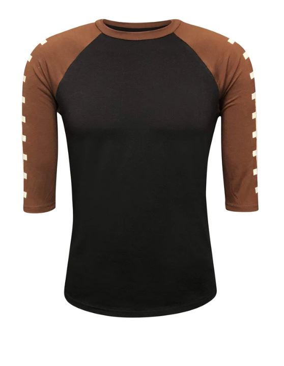 Football Lace Printed Sleeve Raglan Black Belly