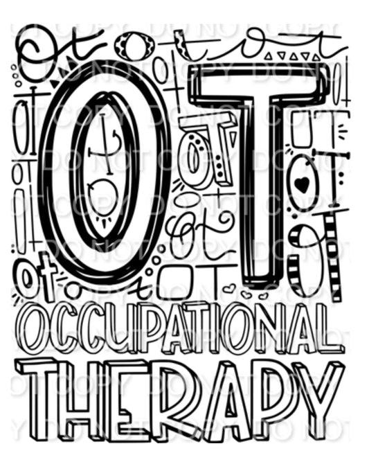 Occupational Therapist Typography Single Color (Adult)