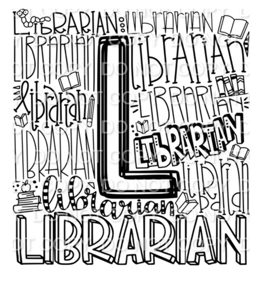 Librarian Typography Single Color (Adult)