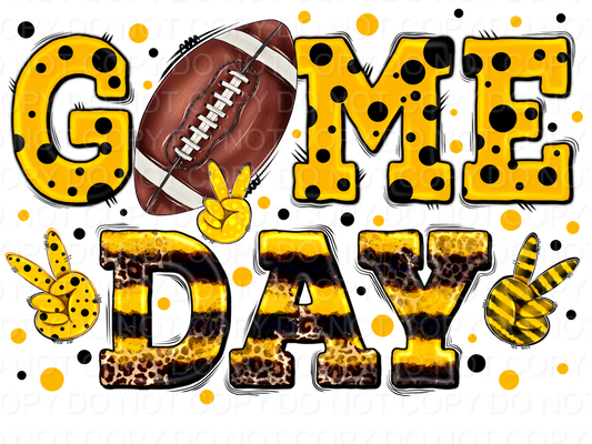 Leopard Football Game Day Black and Yellow (Direct To Film)