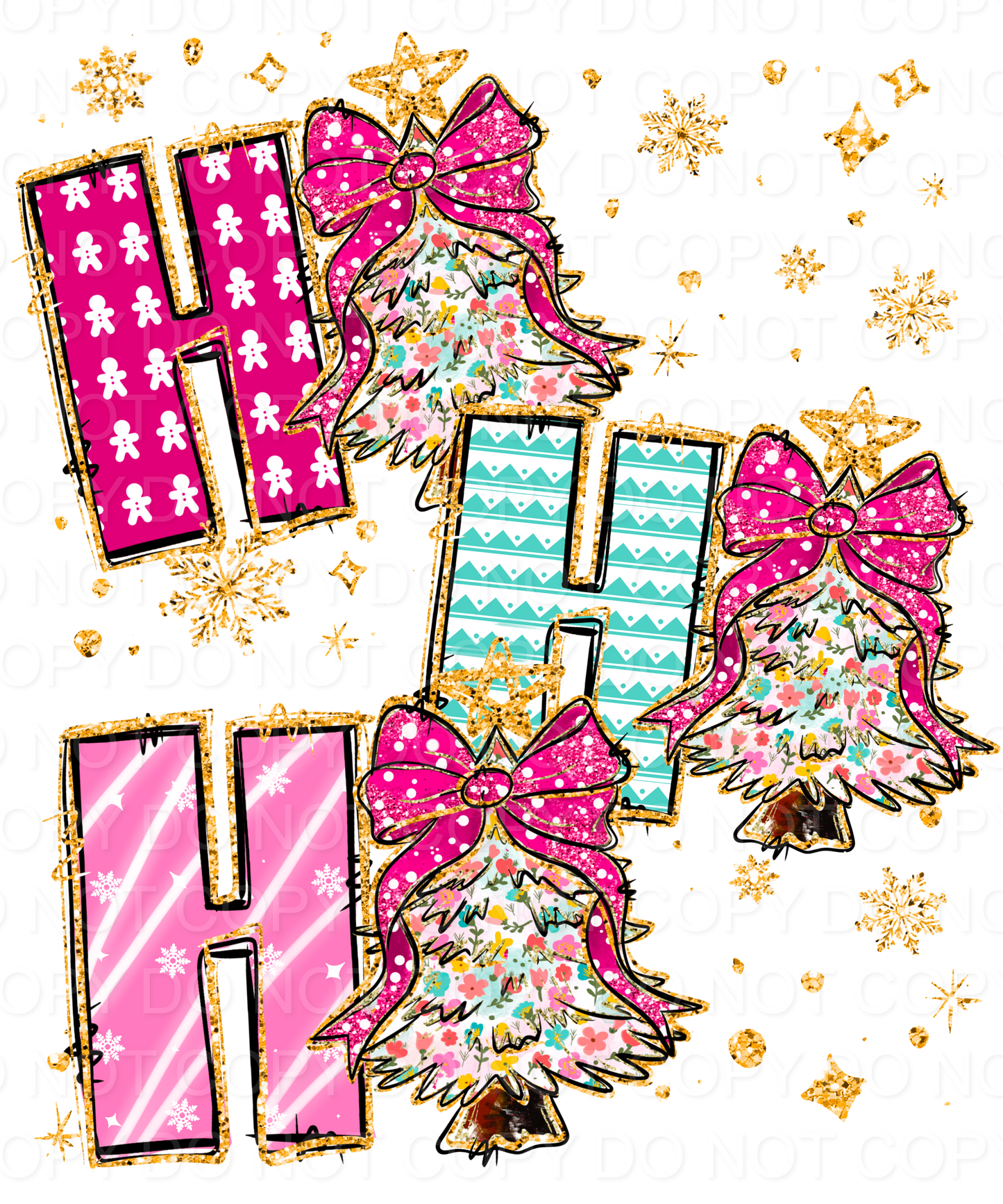 Ho Ho Ho with X-Mas Tree (Direct To Film)