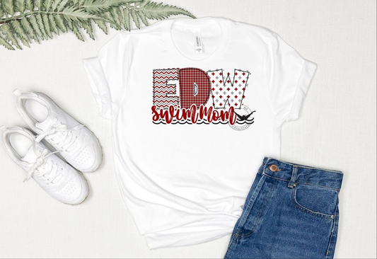 EDW Doodle Letters Swim Mom DTF Transfer