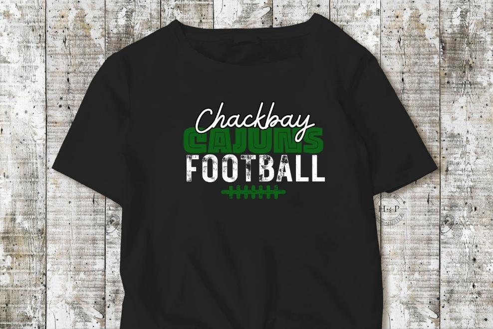 Chackbay Cajuns Football Green Strings DTF Transfer