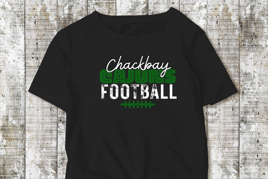 Chackbay Cajuns Football Green Strings DTF Transfer
