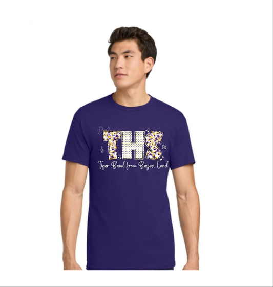THS Doodle Tiger Band From Bayou Land  DTF Transfer