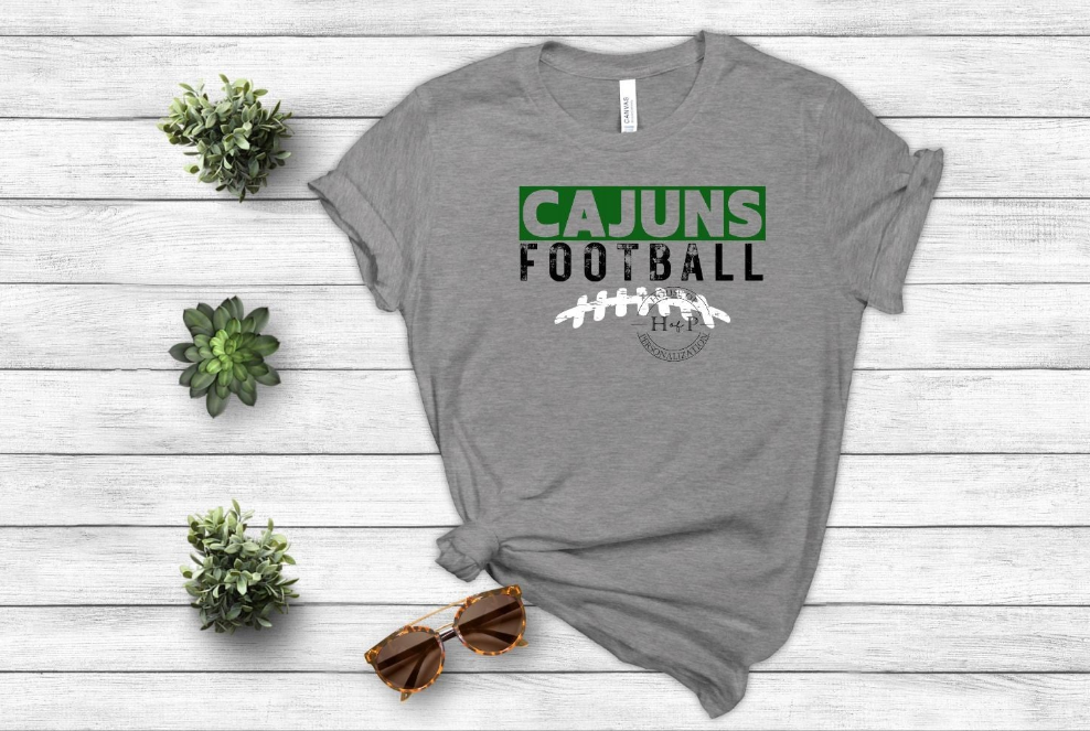 Cajuns Football White Strings DTF Transfer