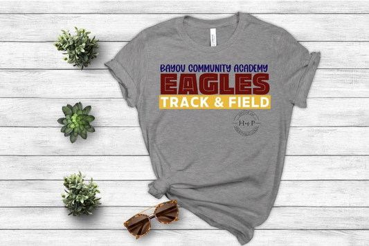 Bayou Community Academy Eagles Track&Field DTF Transfer
