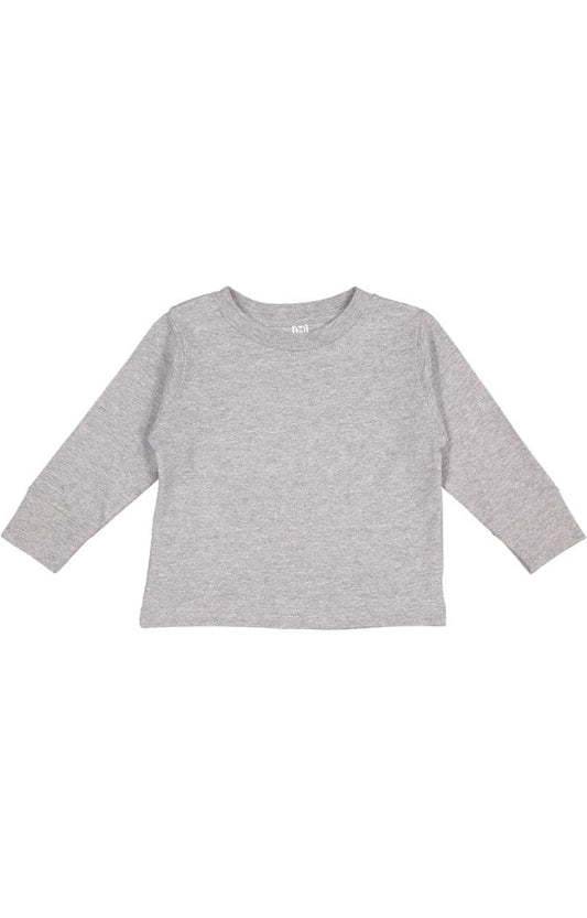Rabbit Skins - Heather Natural-Toddler Cotton Jersey Long Sleeve Tee - 3311
