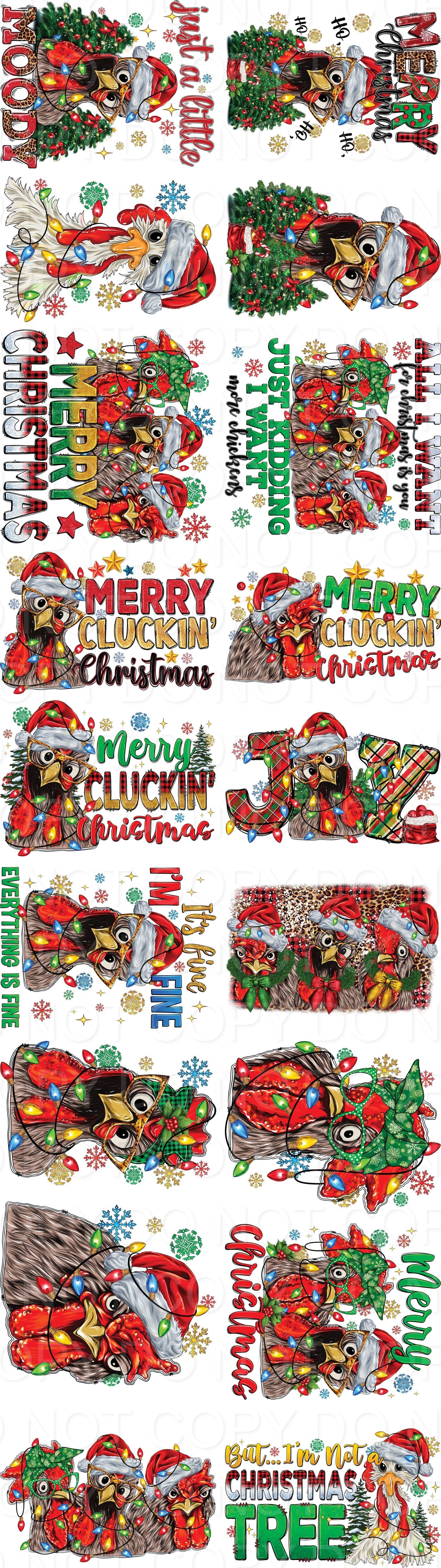 Chicken Christmas Sampler DTF Gang Sheet 80”