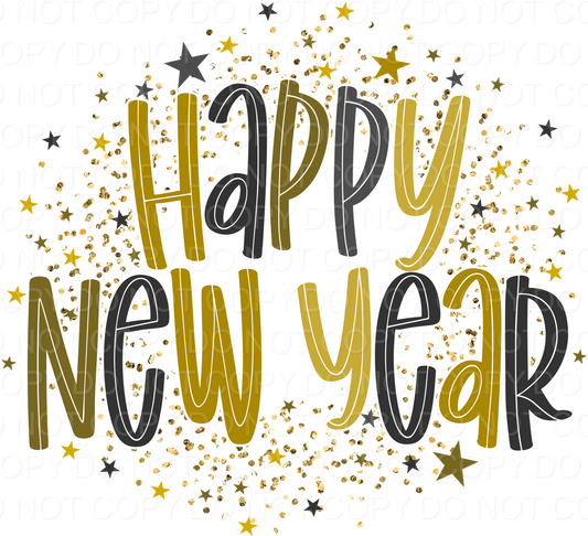 Happy New Year Faux Glitter (Direct To Film)
