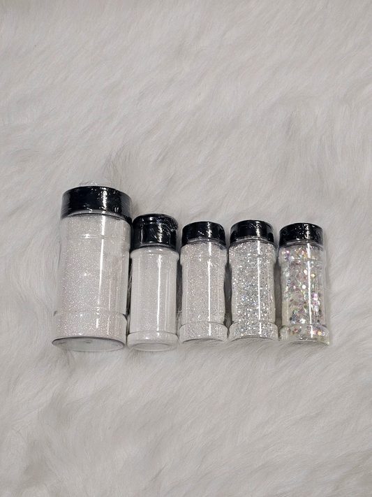 White Whisper Iridescent Loose Glitter