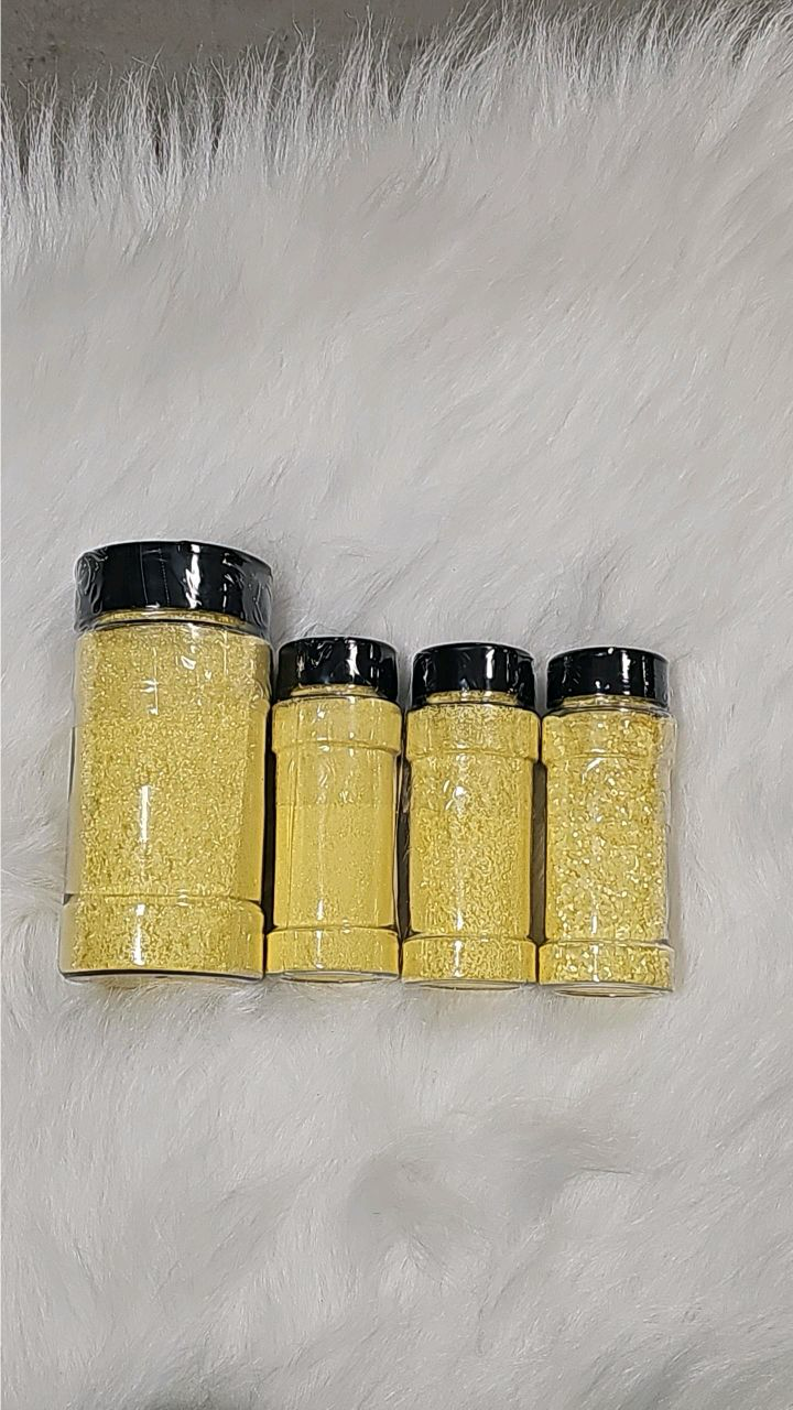 Buttercream Yellow Satin Loose Gliiter