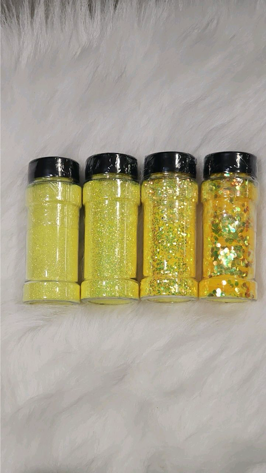 Yellow Alert Iridescent Loose Glitter