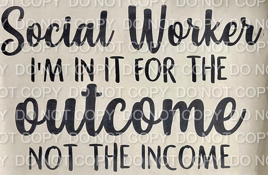 Social Worker Outcome Not Income Single Color (Adult)