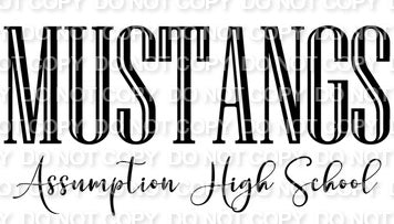 Assumption High School Mustangs (Sublimation)