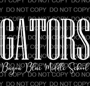 Bayou Blue Middle School Gators (Sublimation)