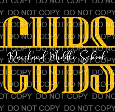 Split Raceland Middle School Cubs (Sublimation)