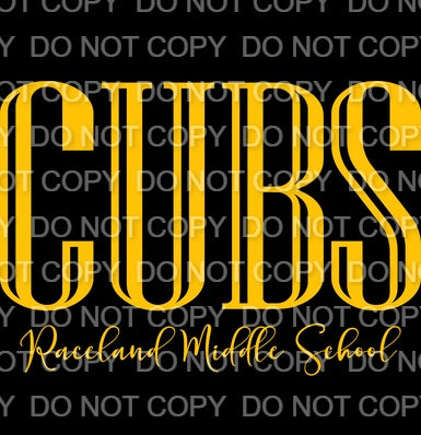 Raceland Middle School Cubs (Sublimation)