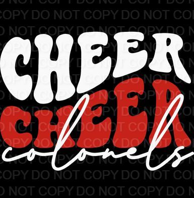 Red and White Cheer Cheer Colonels Retro Wave (Direct To Film)