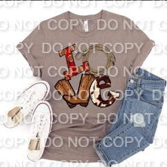 Love with Rope and Cowboy Boots Full Color (Adult)