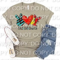 Peace Love Crawfish Full Color (Adult)
