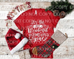 It's the Most Wonderful Time Words Only Single Color (Adult)