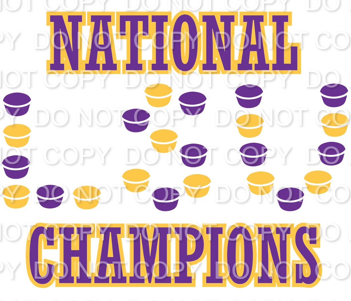 National Champions Purple & Yellow (Direct To Film)