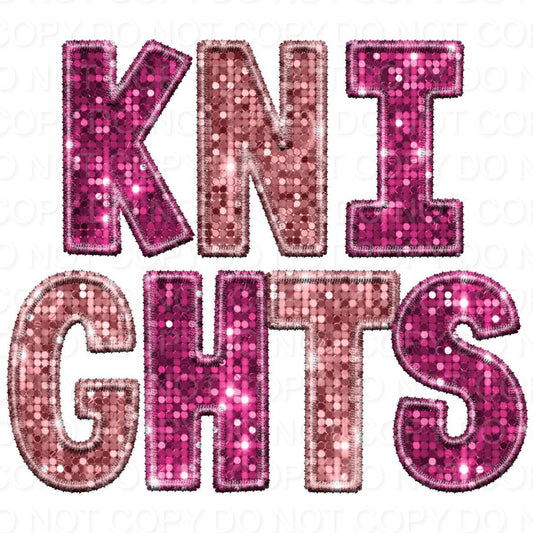 Knights Pink Faux Sequins (Direct To Film)