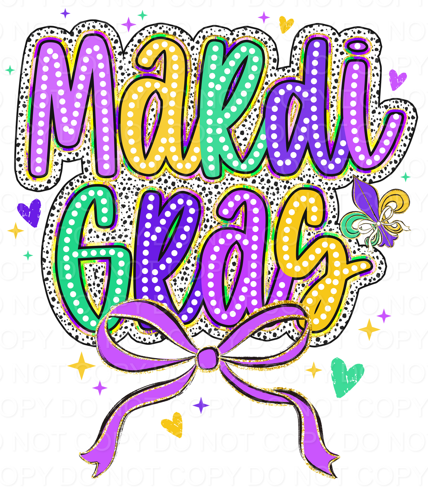 Mardi Gras Whimsy Bow (Direct To Film)