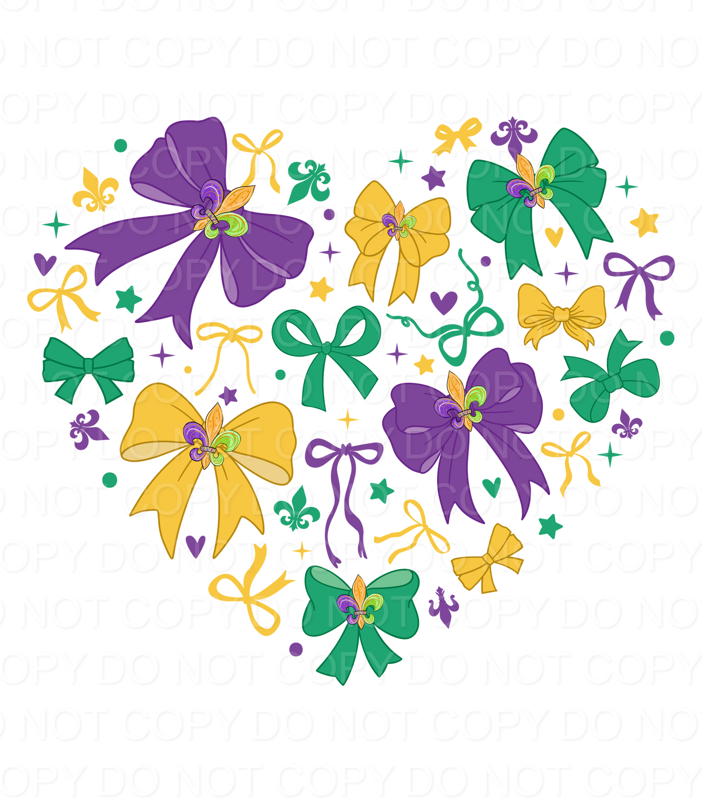 Mardi Gras Bow Heart (Direct To Film)