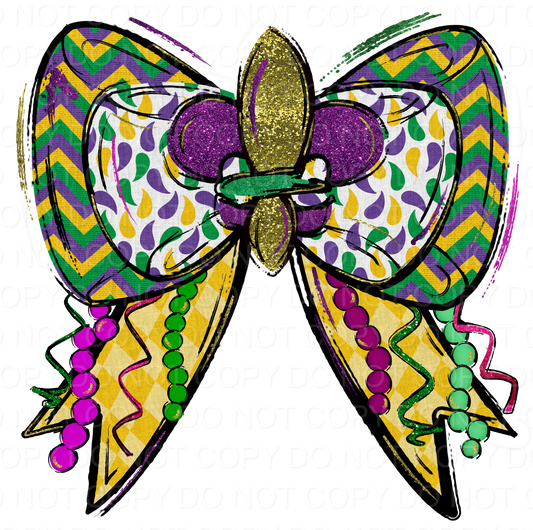 Mardi Gras Bow GS (Direct To Film)