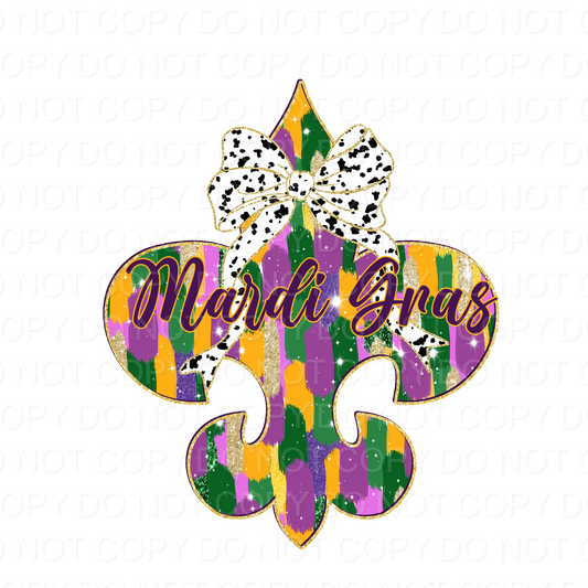 Mardi Gras FDL Brushstroke (Direct To Film)