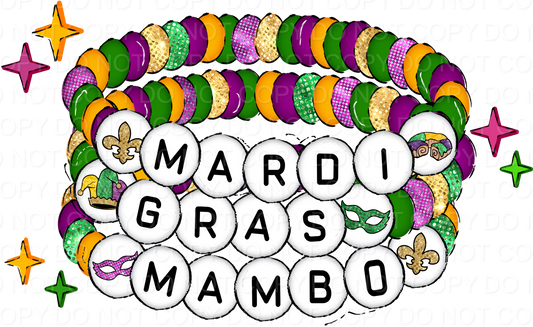 Mardi Gras Mombo  FS Bracelet- GS (Direct To Film)