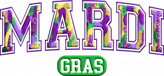 Mardi Gras Varsity Brush GS (Direct To Film)