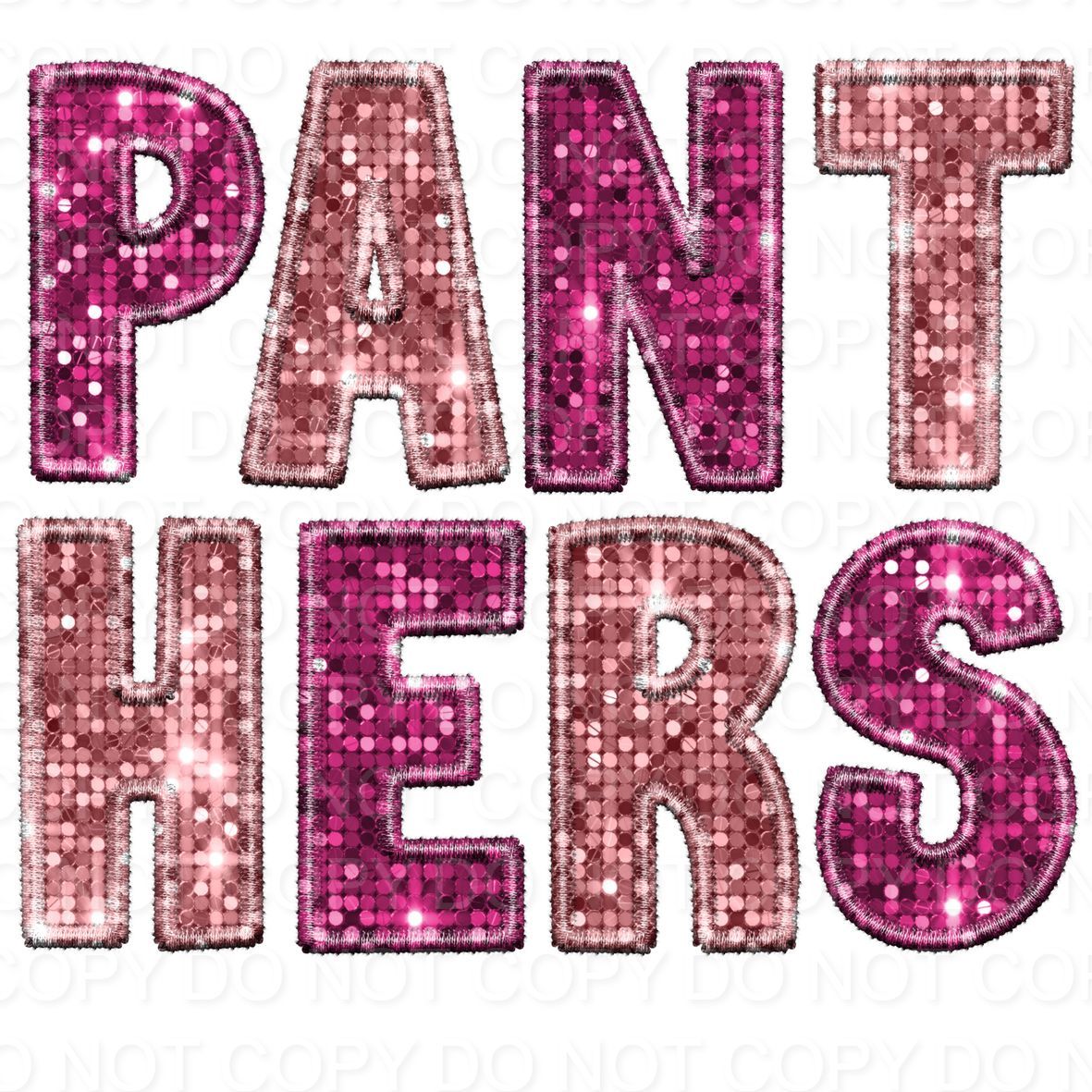 Panthers Pink Faux Sequins (Direct To Film)