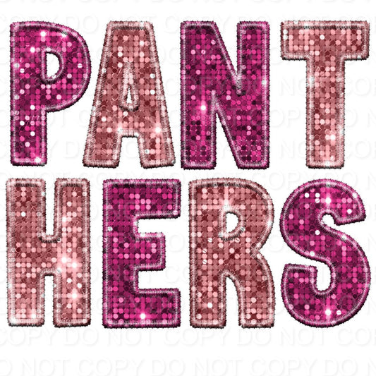 Panthers Pink Faux Sequins (Direct To Film)