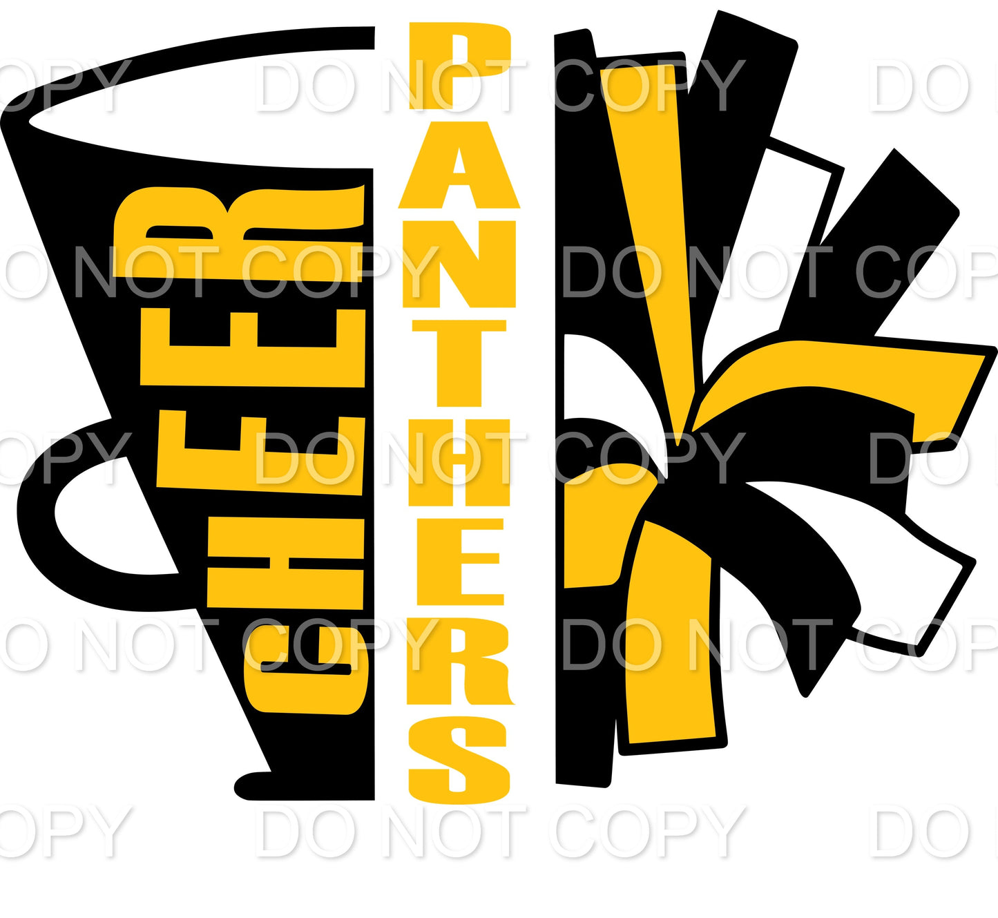 Panthers Megaphone Pom Pom (Sublimation)