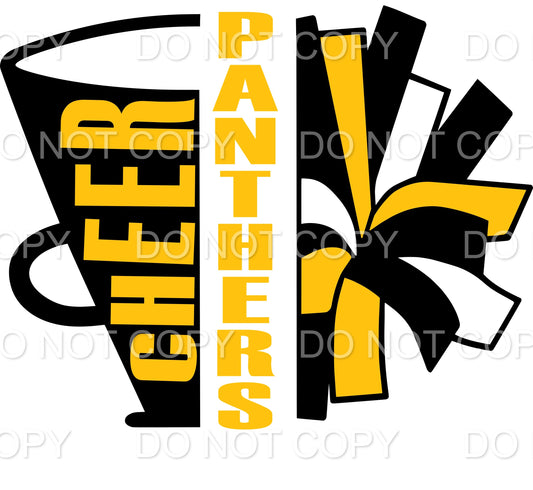 Panthers Megaphone Pom Pom (Sublimation)