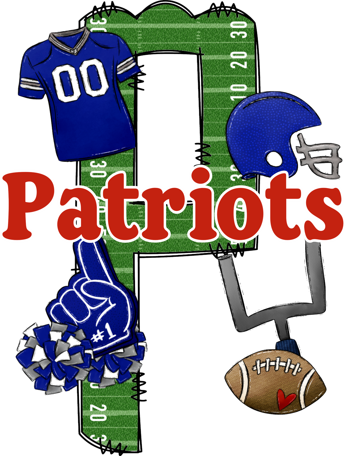 PATRIOTS  LETTER FOOTBALL FIELD (Direct To Film)