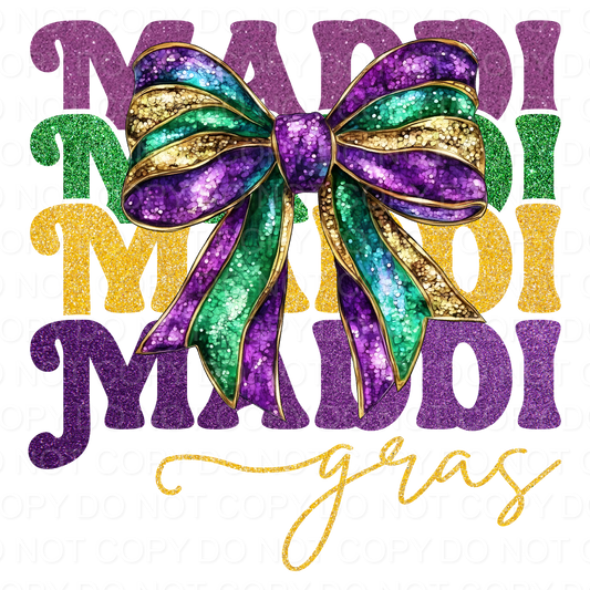 Mardi Gras Glitter Bow (Direct To Film)