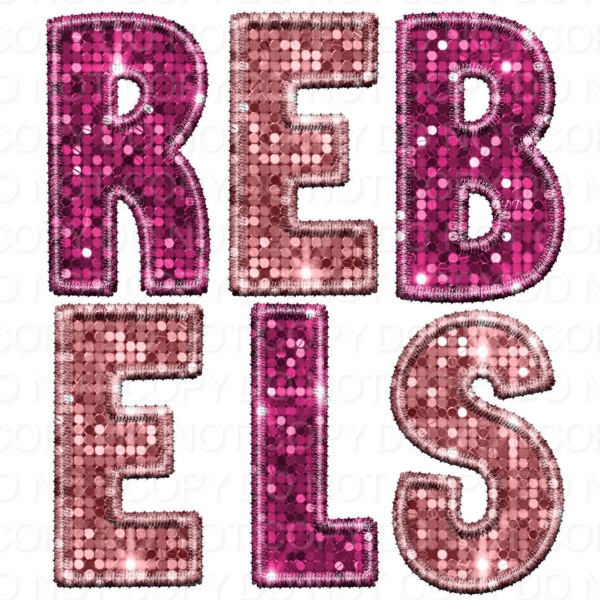 Rebels Pink Faux Sequins (Direct To Film)