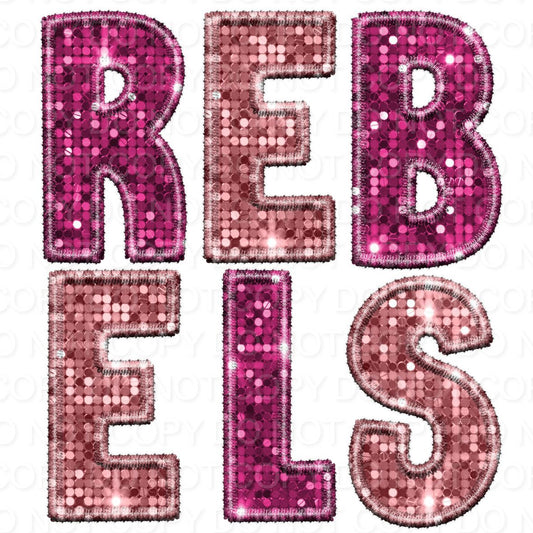 Rebels Pink Faux Sequins (Direct To Film)